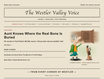 The Westler Valley Voice, Season Three front page